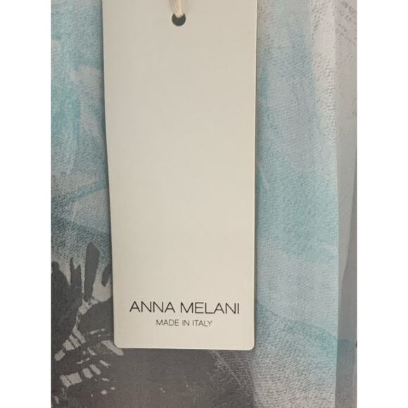 Anna Milani silk blend Made in Italy maxi dress off shoulder or on sz L NWT - Picture 8 of 11